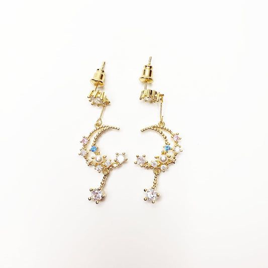 Dazzle Moon Earrings